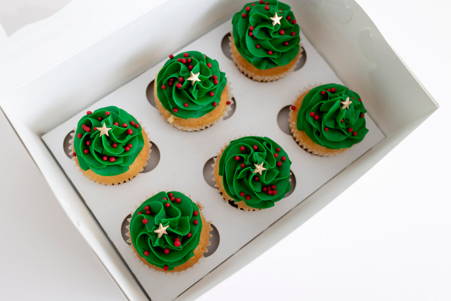 Christmas Tree Cupcakes Gift Box